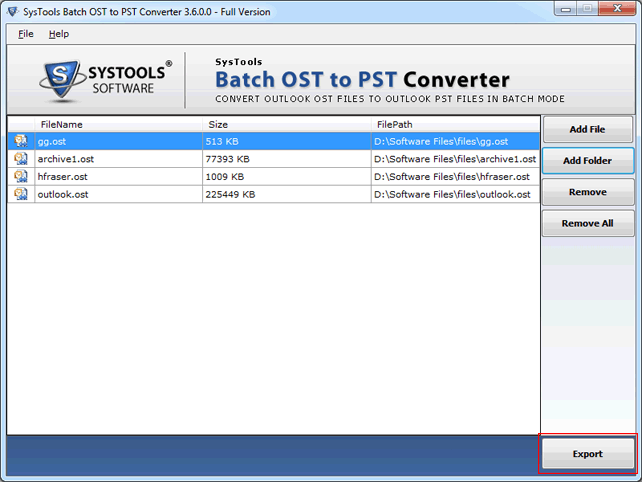 Batch OST to PST Converter software