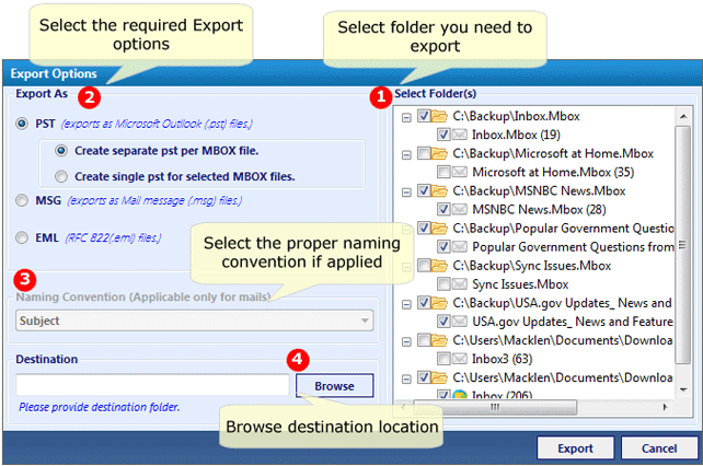 How MBOX Converter Works to Convert MBOX to PST, EML or MSG