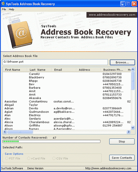 Address Book Recovery 2.2 full