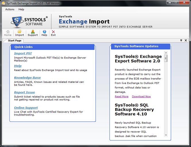 Windows 8 SysTools Exchange Import full