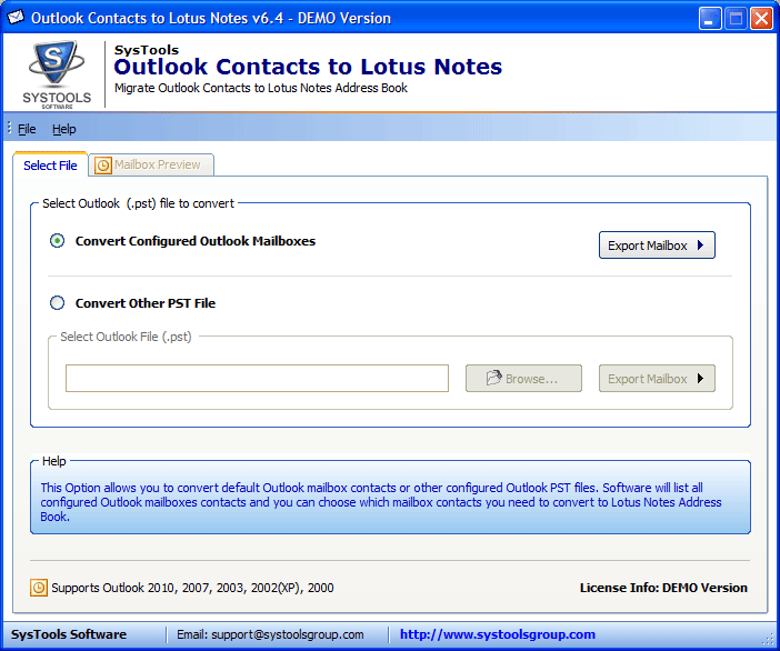 Systools outlook conversion 6.0