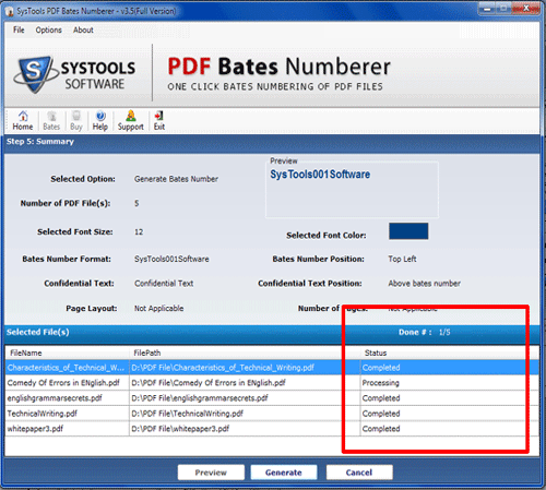 PDF Page Numbering Software to Add Bates Number into PDF